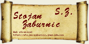 Stojan Zaburnić vizit kartica